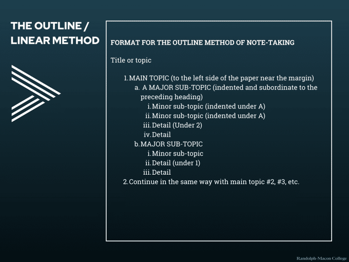 Study Strategies: How to take effective notes - Randolph-Macon College