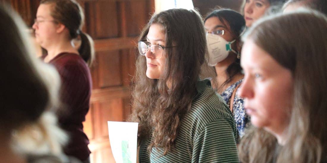 RMC students standing in Agecroft Hall