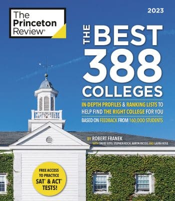 Cover for the Princeton Review, titled The best 388 colleges