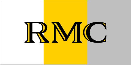 RMC primary monogram over approved light background colors