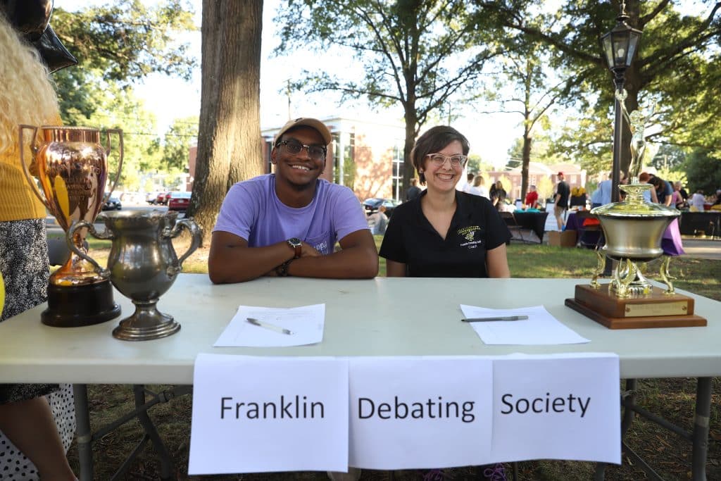 Franklin Debating Society members recruit for new members