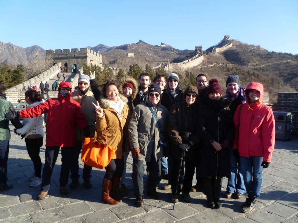 Group of RMC Chinese studies students at the Great Wall of China