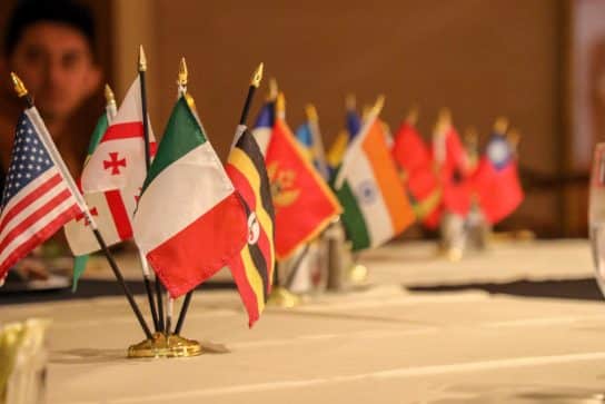 A table displaying flags, offering ways to get involved.
