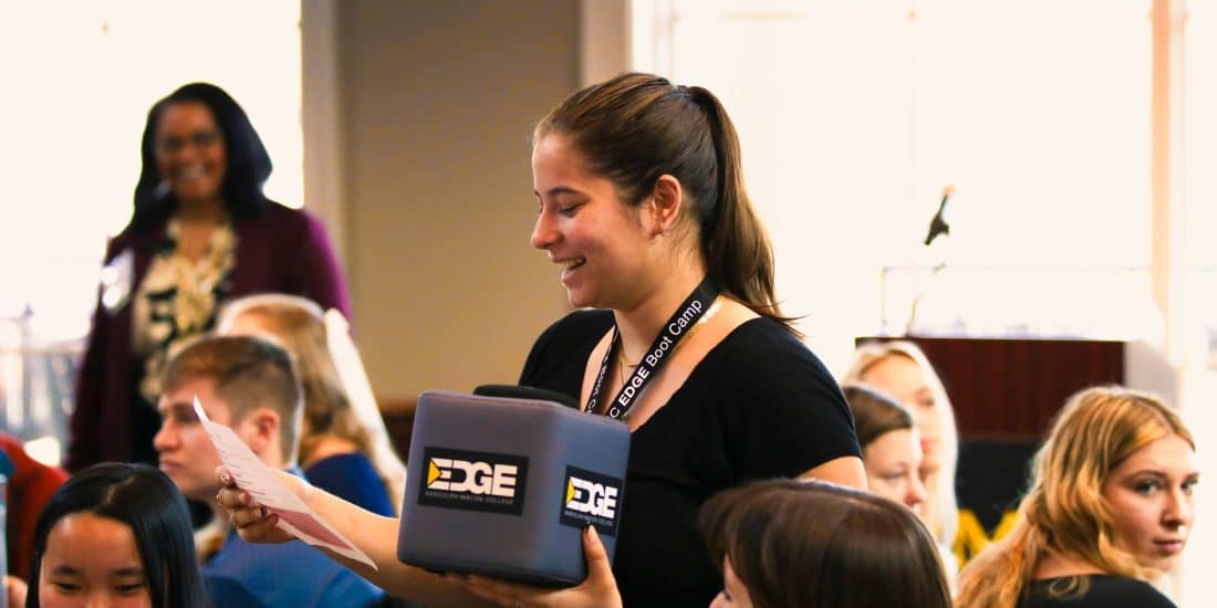 Students participating in an interactive session at Edge Boot Camp.