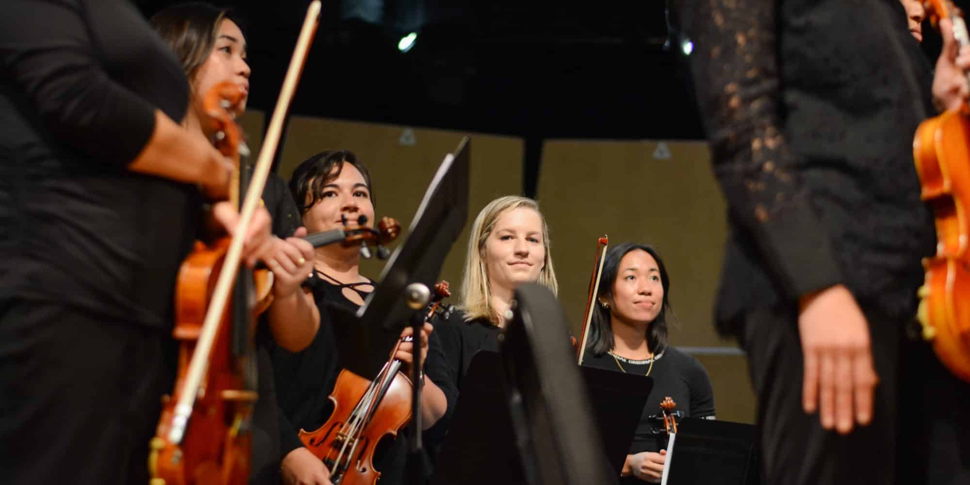 RMC Symphony Orchestra ensemble during concert.