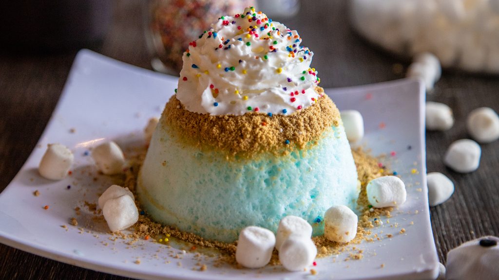 Fluffy ice cream with marshmallows from Vampire Penguin desserts.