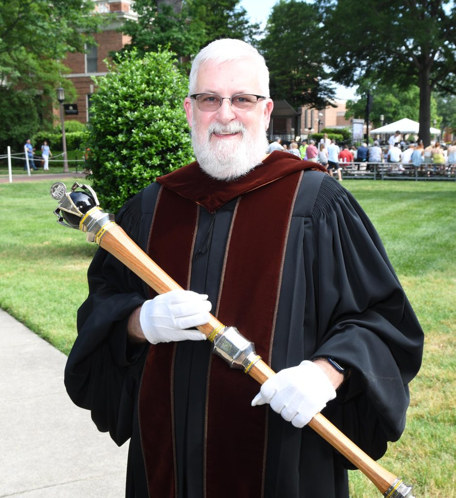 Prof. Hillmar with the RMC Mace