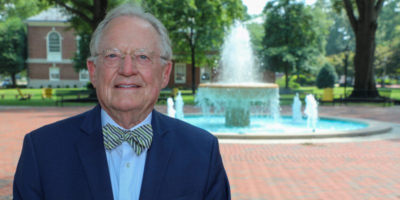 David Buckingham headshot in front of the fountain
